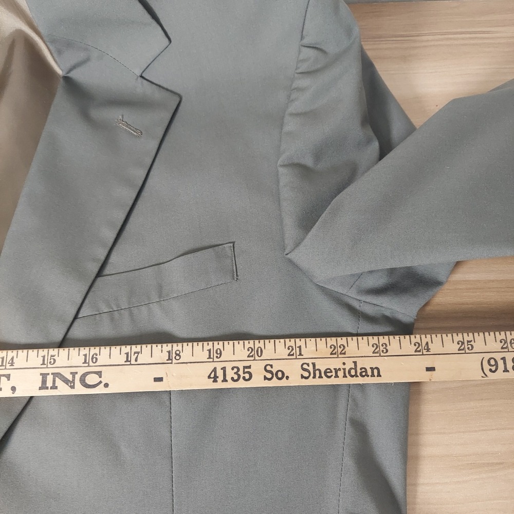 Brooks Brothers Sport Coat Taupe 2 Button Blazer 44R Cotton Blend Union Made USA - Picture 11 of 13